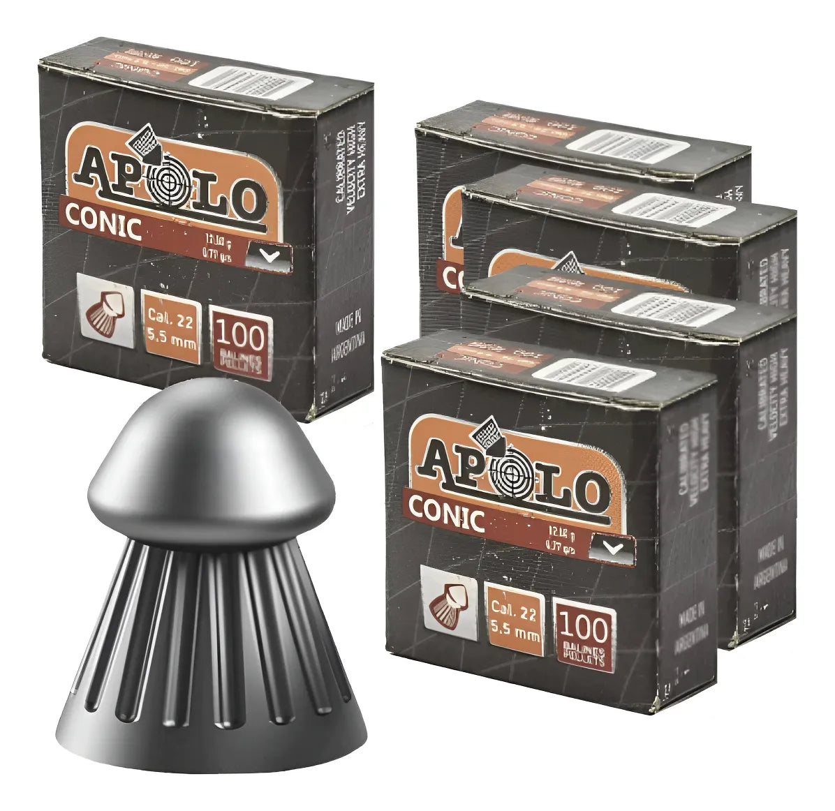 Postones Apolo Diábolo 5.5 Mm 10 X 100 Unidades Conic