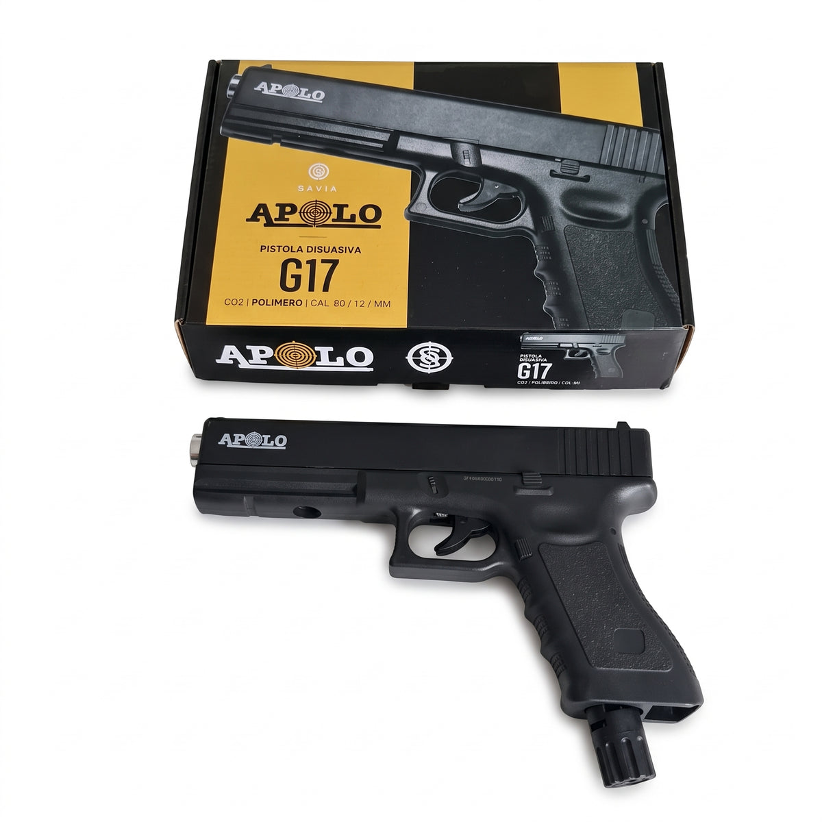 Pistola Traumatica Co2 Apolo G-17 - Cal.50 +25 Balines + 5 CO2