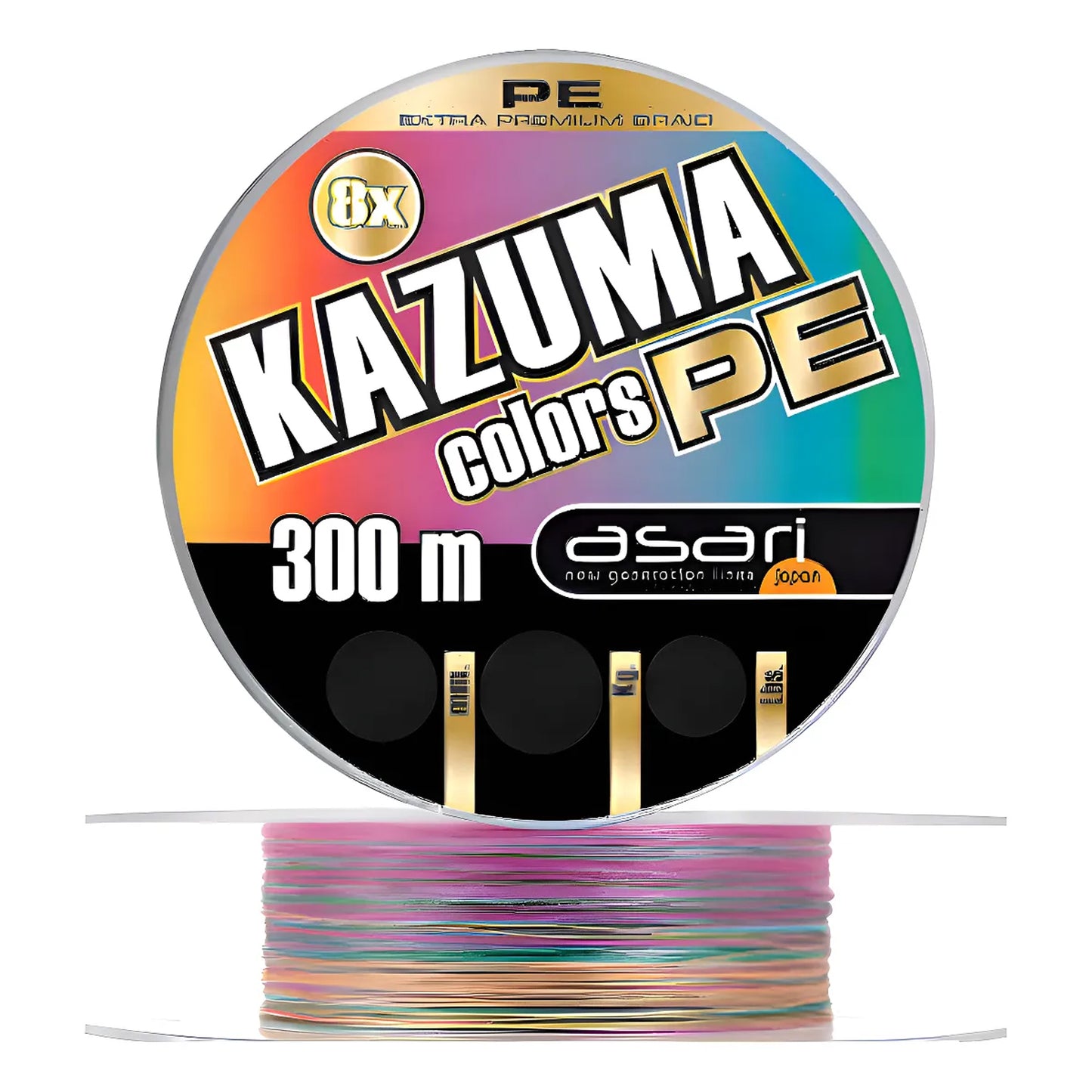 Linea De Pesca Multifilamento Asari Kazuma. Multicolor 8x 30