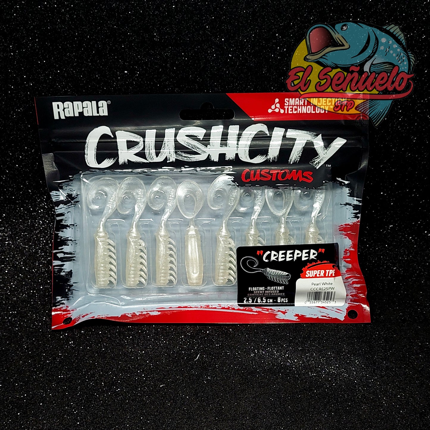 Señuelo Vinilo Crushcity Creeper Flotante Multiespecie Pesca Deportiva Agua Dulce