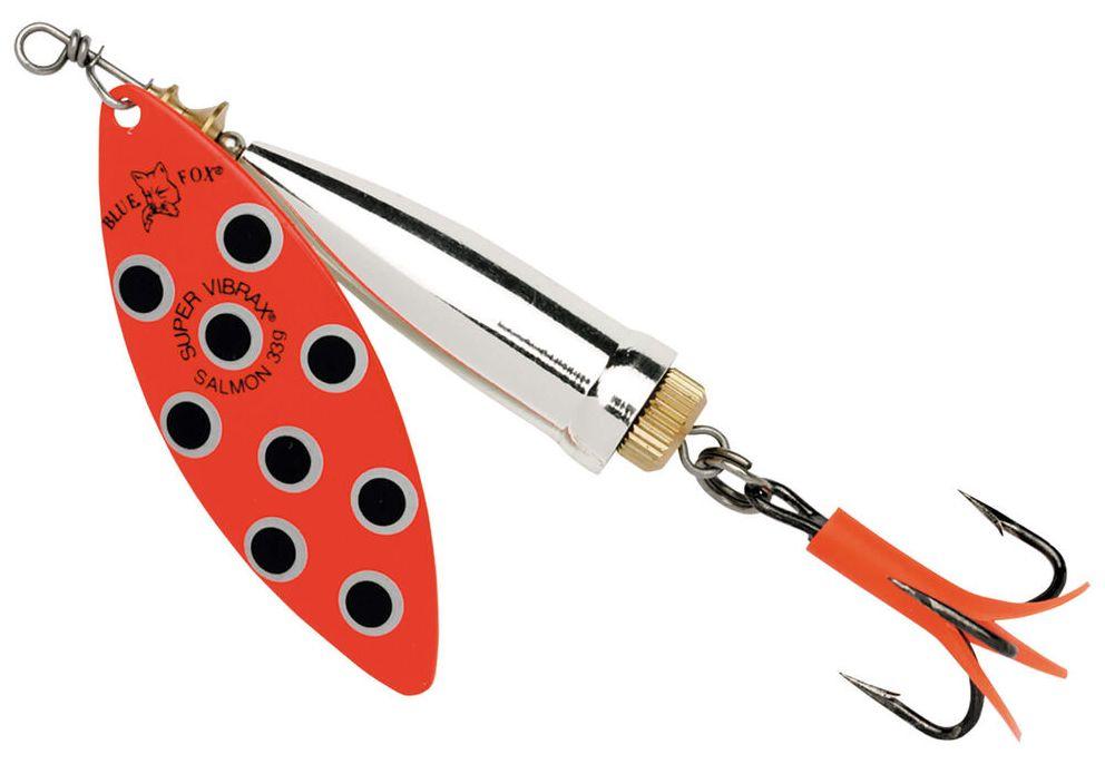 Señuelo Spinner Súper Vibrax Salmón Blue Fox para Pesca Deportiva