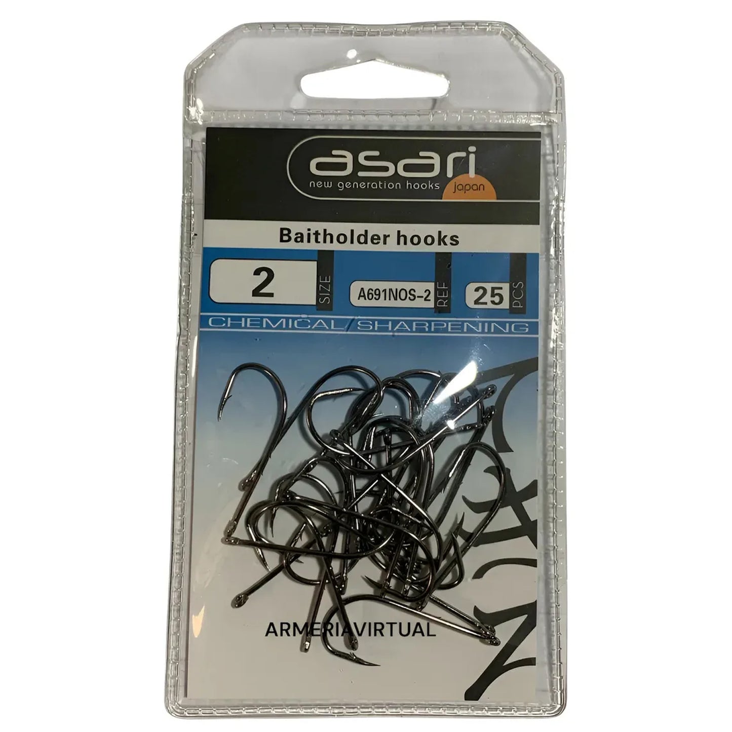 Pack de 10 Anzuelos de Pesca Asari Baitholder Hooks Japones