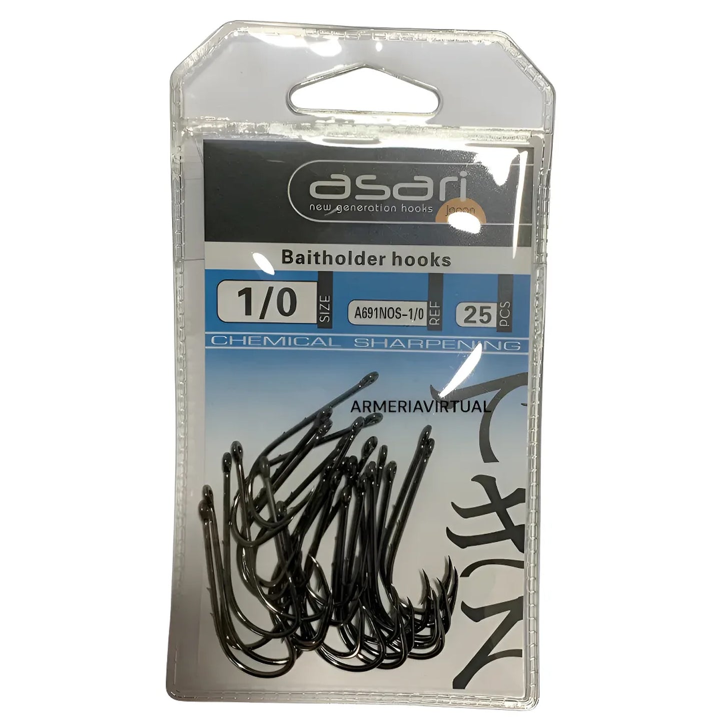 Pack de 10 Anzuelos de Pesca Asari Baitholder Hooks Japones