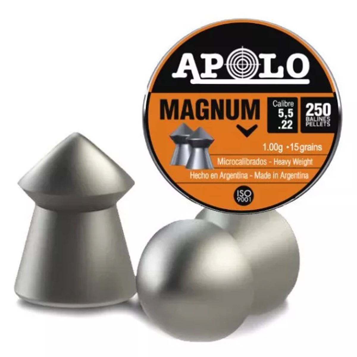 POSTONES APOLO MAGNUM CAL 5,5MM LATA DE 250 UNIDADES