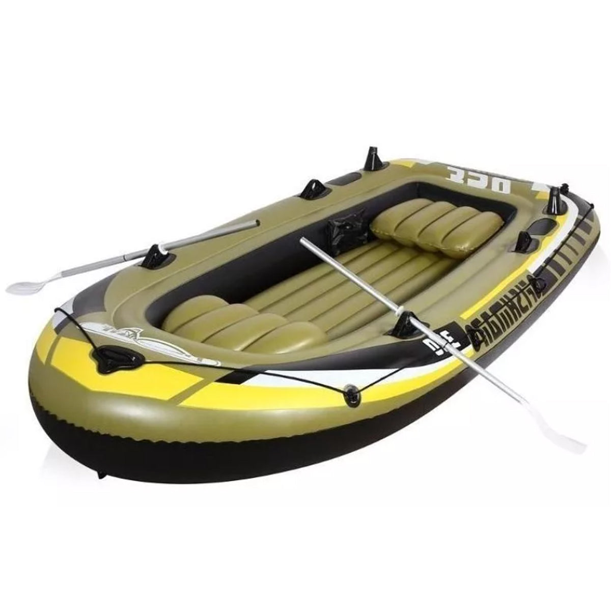 BOTE SAFARI FISHMAN 350 3+1 PERSONAS 0.55MM (INCLUYE REMOS)