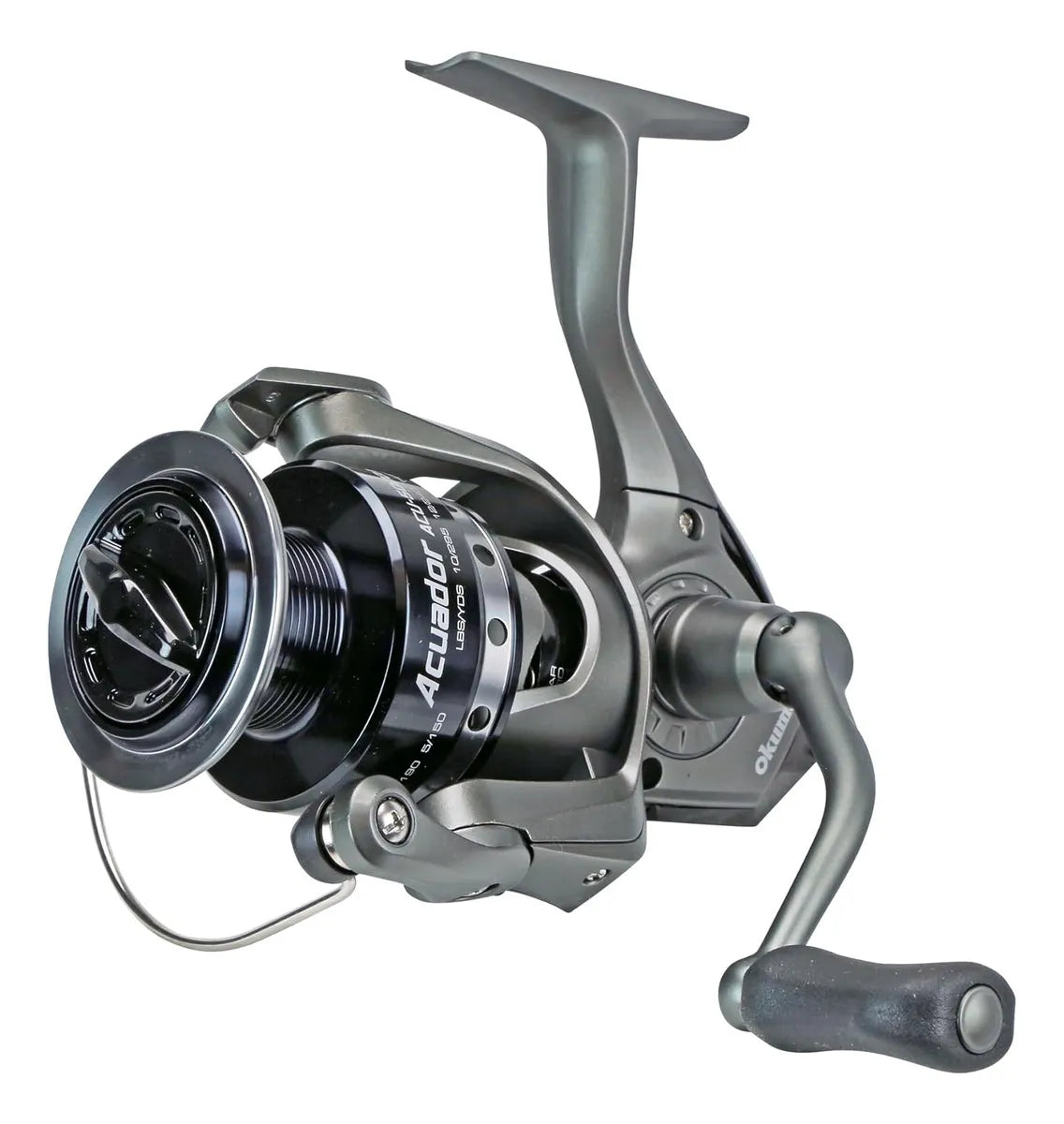 Reel Okuma Acuador Acu-4000 Color Negro Y Dorado Lado De La Manija Derecho/izquierdo