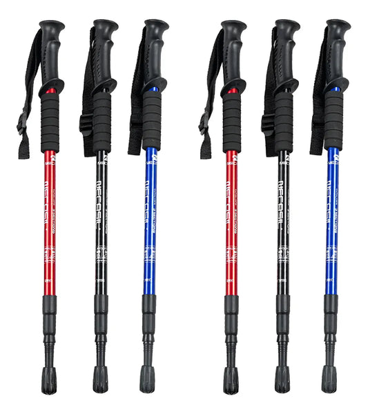 Pack De 6 Bastones Trekking Camping 1.35 Mts