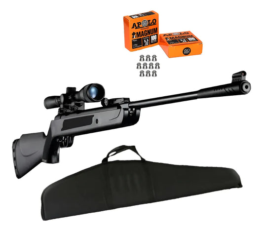 Rifle Poston Lb600 5,5 + Mira Telescópica + Funda + 250 Pos