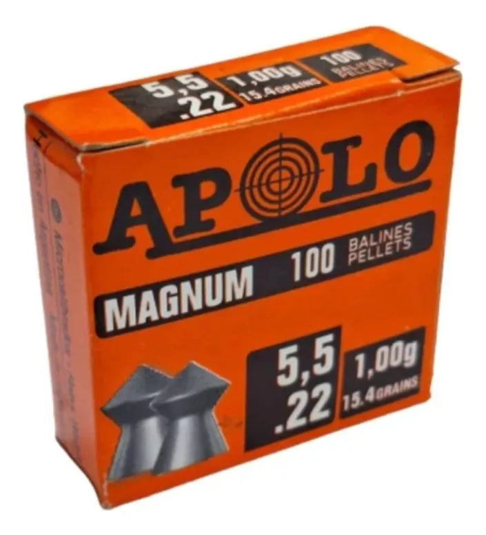 Postones Apolo Magnum 5.5mm 15gr 1000 Unidades