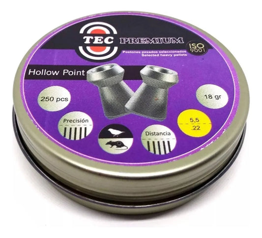 Pack 3 Latas De Poston Tec Premium Hollow Point 5.5mm