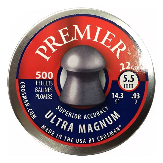 Postones Crosman Ultramagnum 5.5 M / Caza 14.3g / 500 Uds L