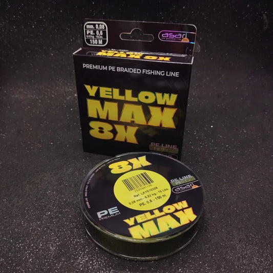 multifilamento ASARI Yellow Max 8X Multifilamento Trenzado