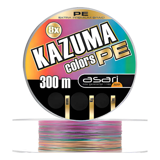 Linea De Pesca Multifilamento Asari Kazuma. Multicolor 8x 30