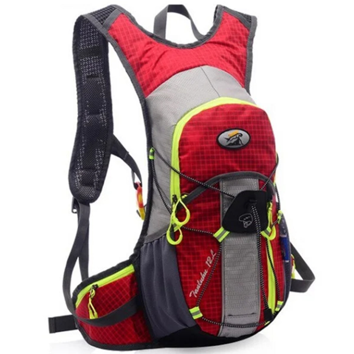 MOCHILA DEPORTIVA TIPO CAMELBACK DE 12 LITROS CON FRANJA REFLECTIVA