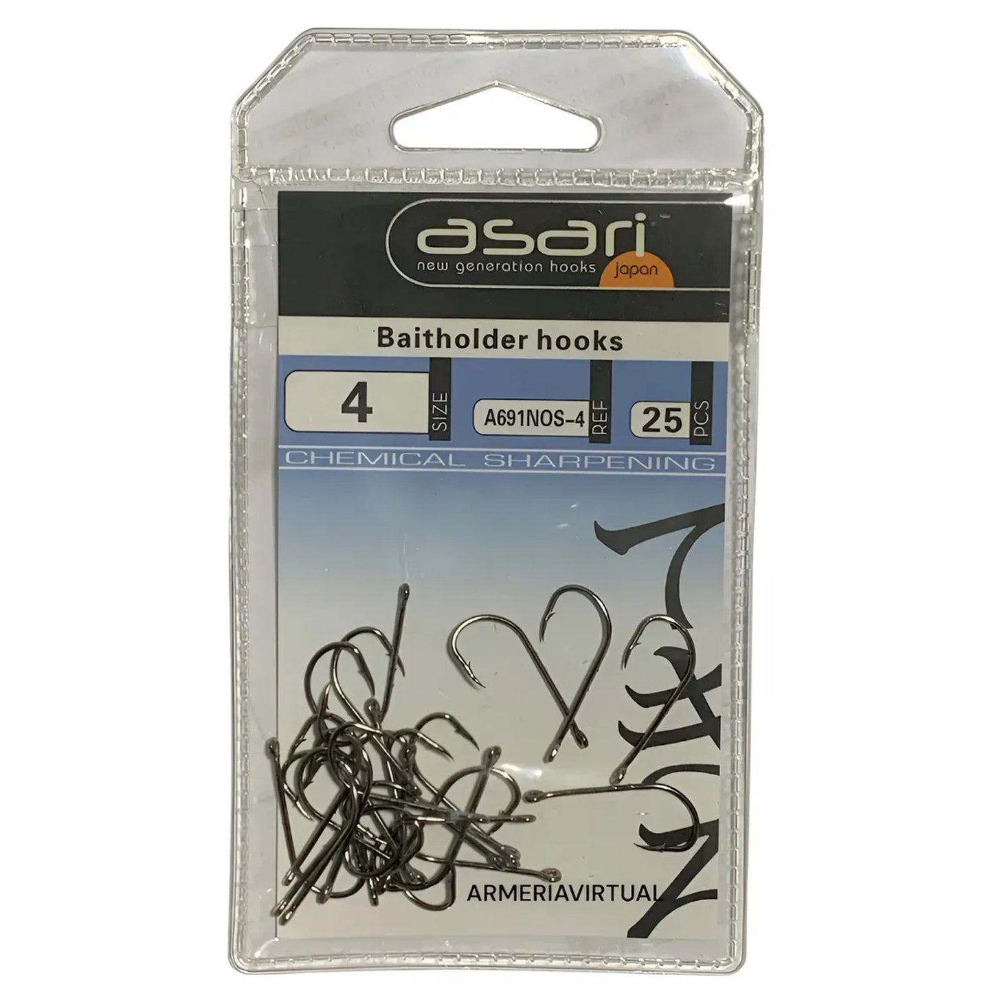 Pack de 10 Anzuelos de Pesca Asari Baitholder Hooks Japones