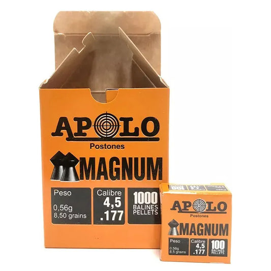 Postones Apolo Magnum 4.5mm 10 Cajas de 100 Unidades