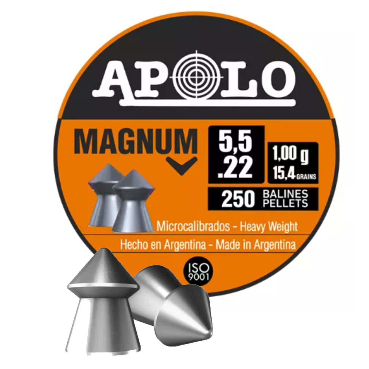 Postones Apolo Magnum 55mm 15 Grs 750 U 3 Latas