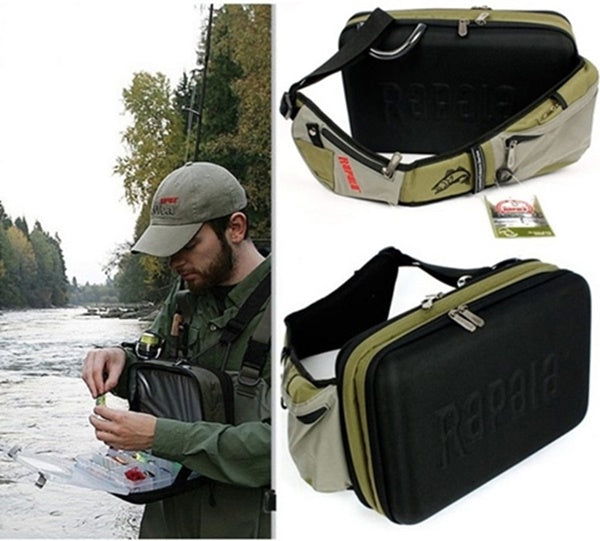 Bolso Bandolera Rapala Sling Bag Impermeable Pesca Compacto Doble Cara Cómodo