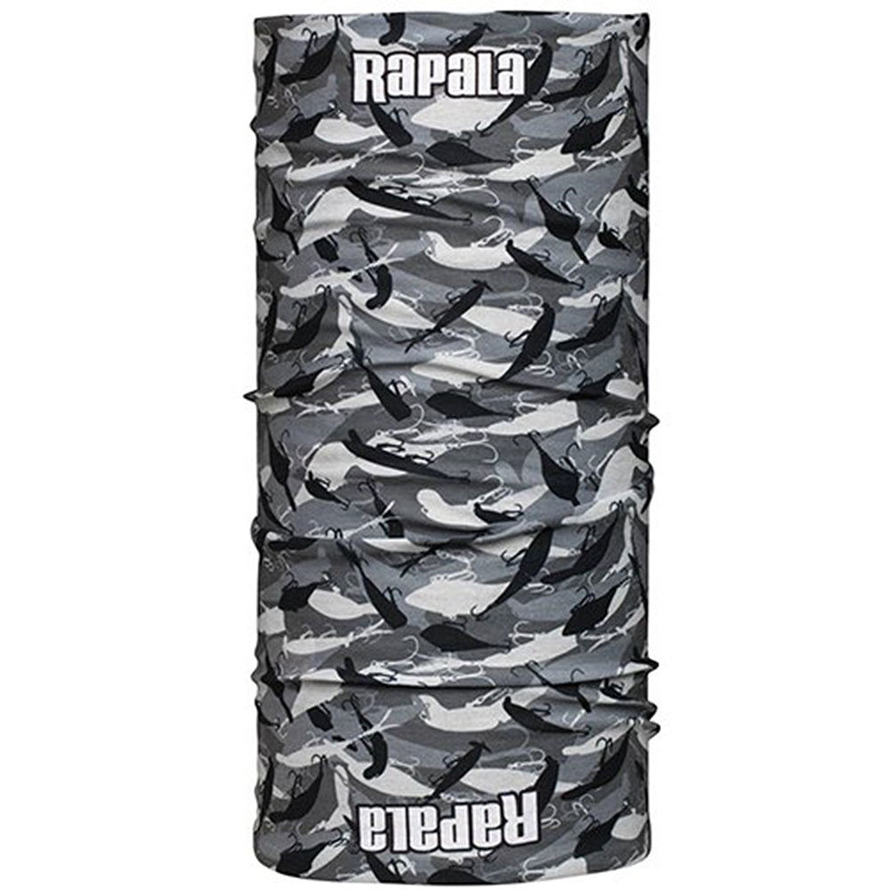 Bandana Rapala Lure Camo Gris UPF 30 Protección Solar Viento Ligera