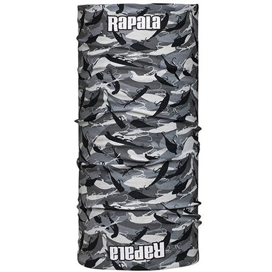 Bandana Rapala Lure Camo Gris UPF 30 Protección Solar Viento Ligera