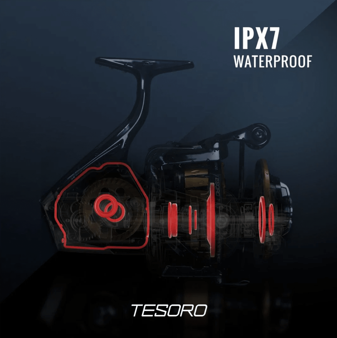 Carrete de Pesca Spinning Okuma Tesoro Alta Resistencia para Big Game