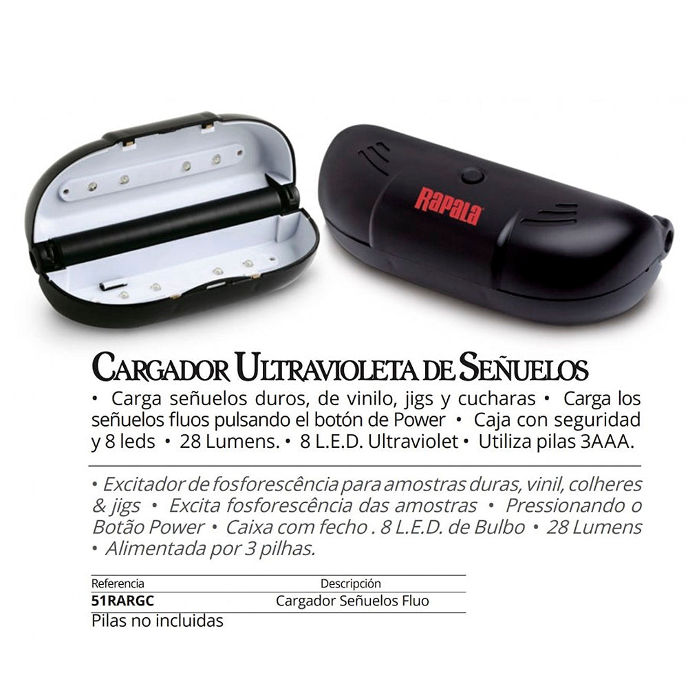 Cargador UV Rapala Potenciador de Señuelos: Recarga Rápida, Brillo Intenso para Pesca