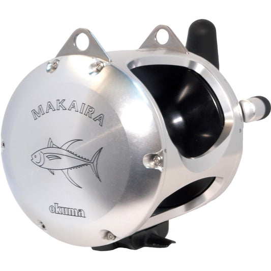 Potente Carrete Okuma Makaira Sea 80W MK-80II Silver Trolling Pesca Mar