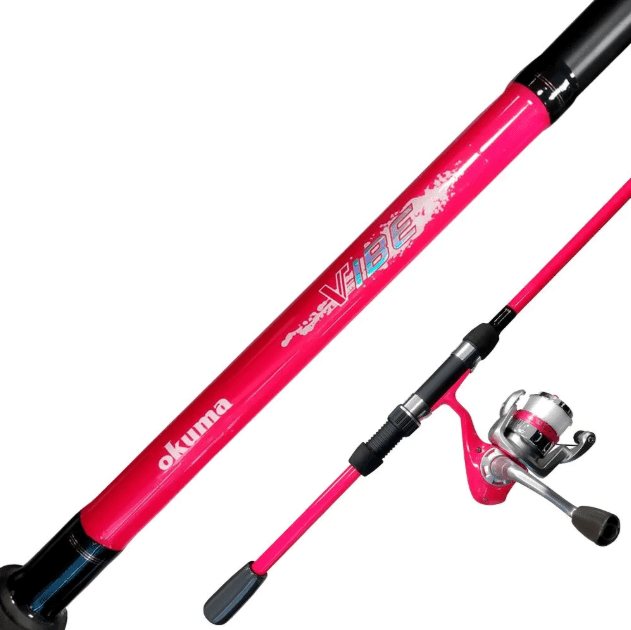 Combo de Pesca Okuma Vibe SPIN 180: Caña Fibra Vidrio y Carrete Práctico