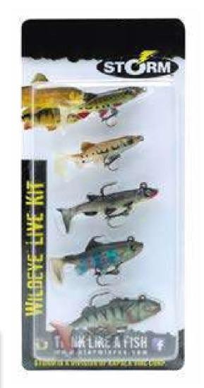 Kit de Señuelos STORM Wildeye Live para Pesca, Anzuelos VMC, 5 Unidades