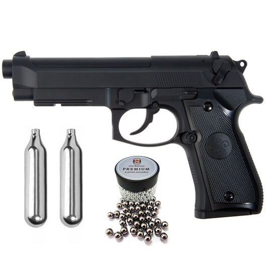 PISTOLA DE CO2 STINGER 92 CAL 4,5mm + 2 CO2 + 500 BALINIES